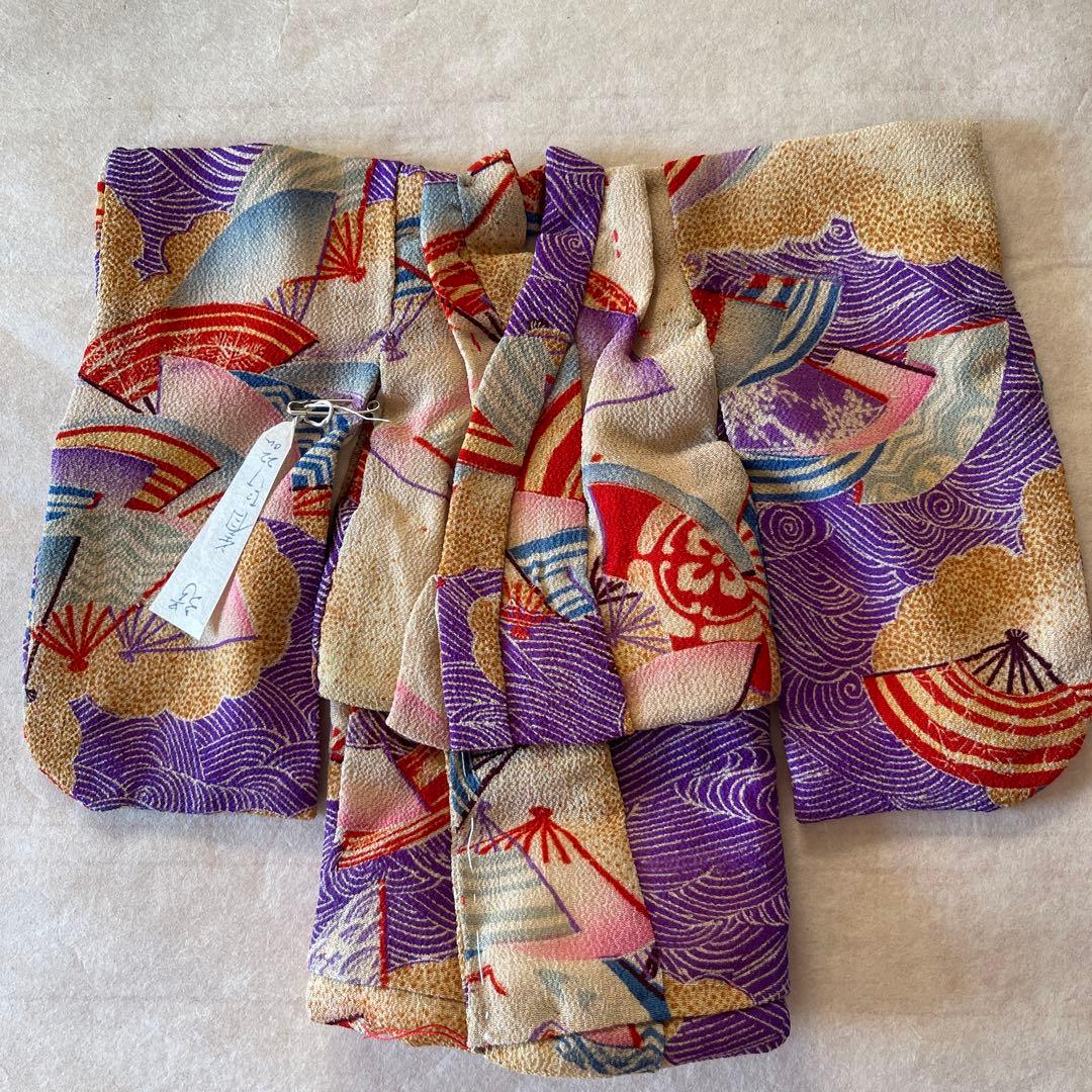 古布　江戸縮緬　人形の着物　3号　120709