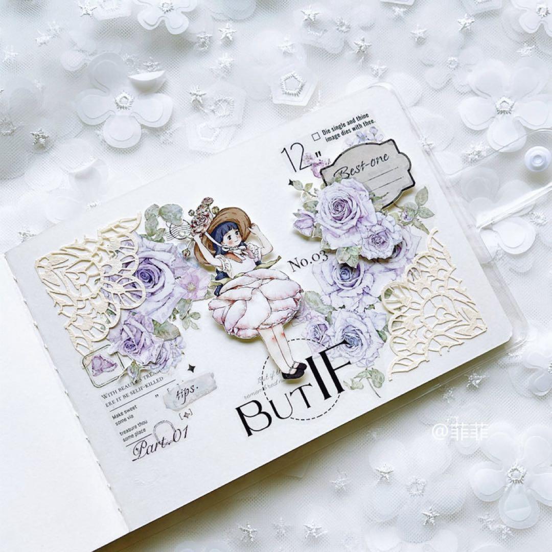 小白家文創《漫花飘》海外マスキングテープ　マステ 【1811】