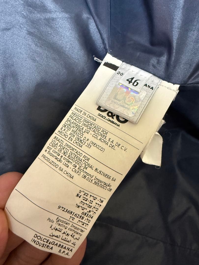 【希少・国内正規品】D&G ドルチェ&ガッバーナ 中綿ブルゾン 46 ホログラム