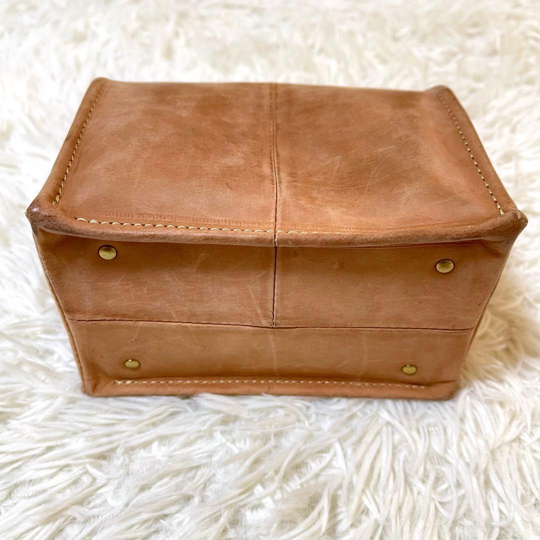 Laluce　ラルーチェ　バゲットバッグM　normal　ヌメ革　革タグ　肩紐