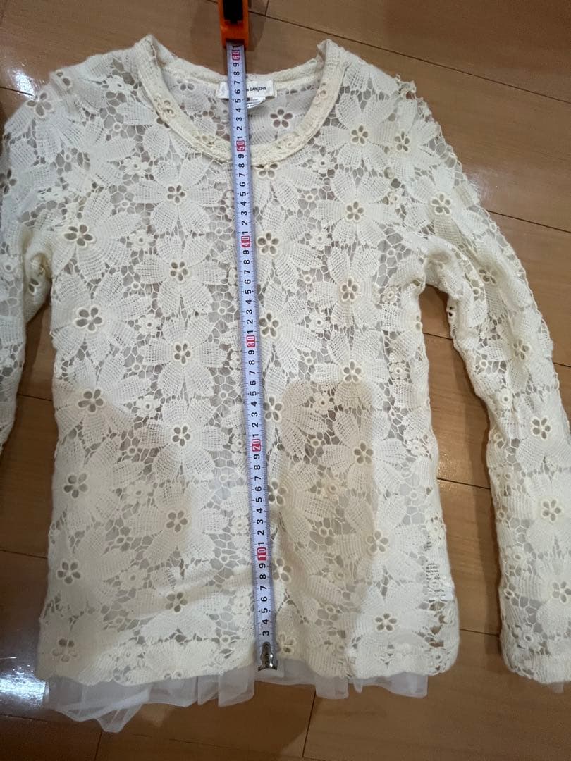 【値下げ！】COMME des GARÇONS レース花柄長袖トップス S