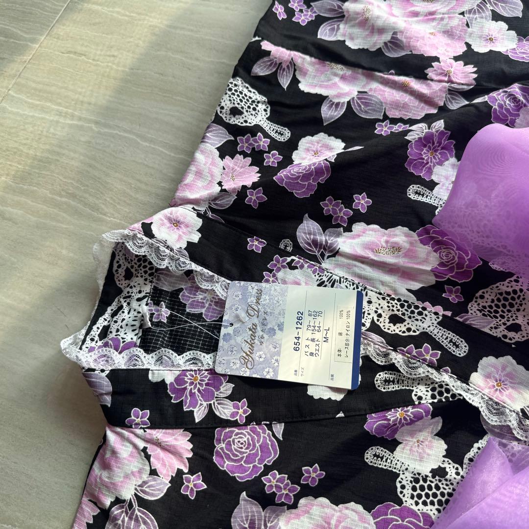 新品 浴衣ドレス 大人用 y2k 姫系 地雷 ゆかた ドレス レース