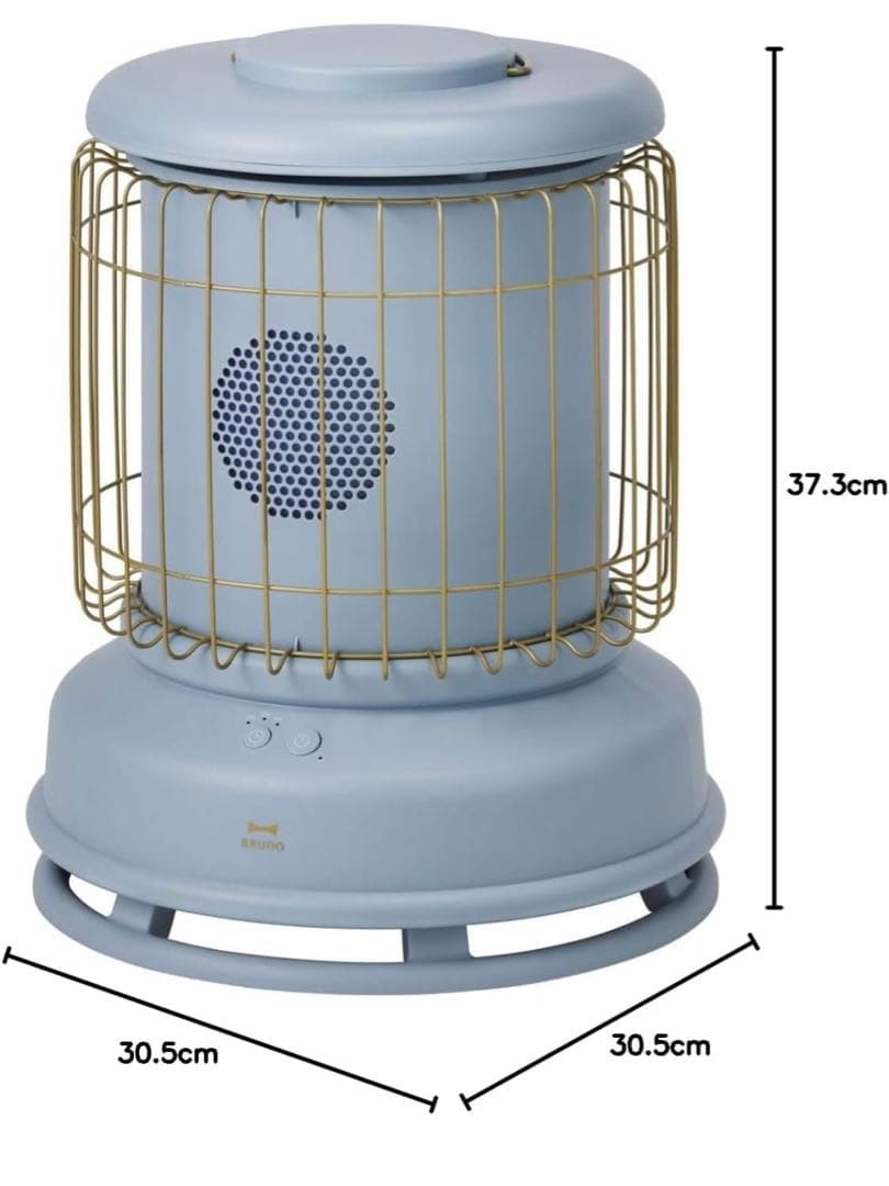 BRUNO ファンヒーター BOE100 アッシュブルー　　全方位ヒーター