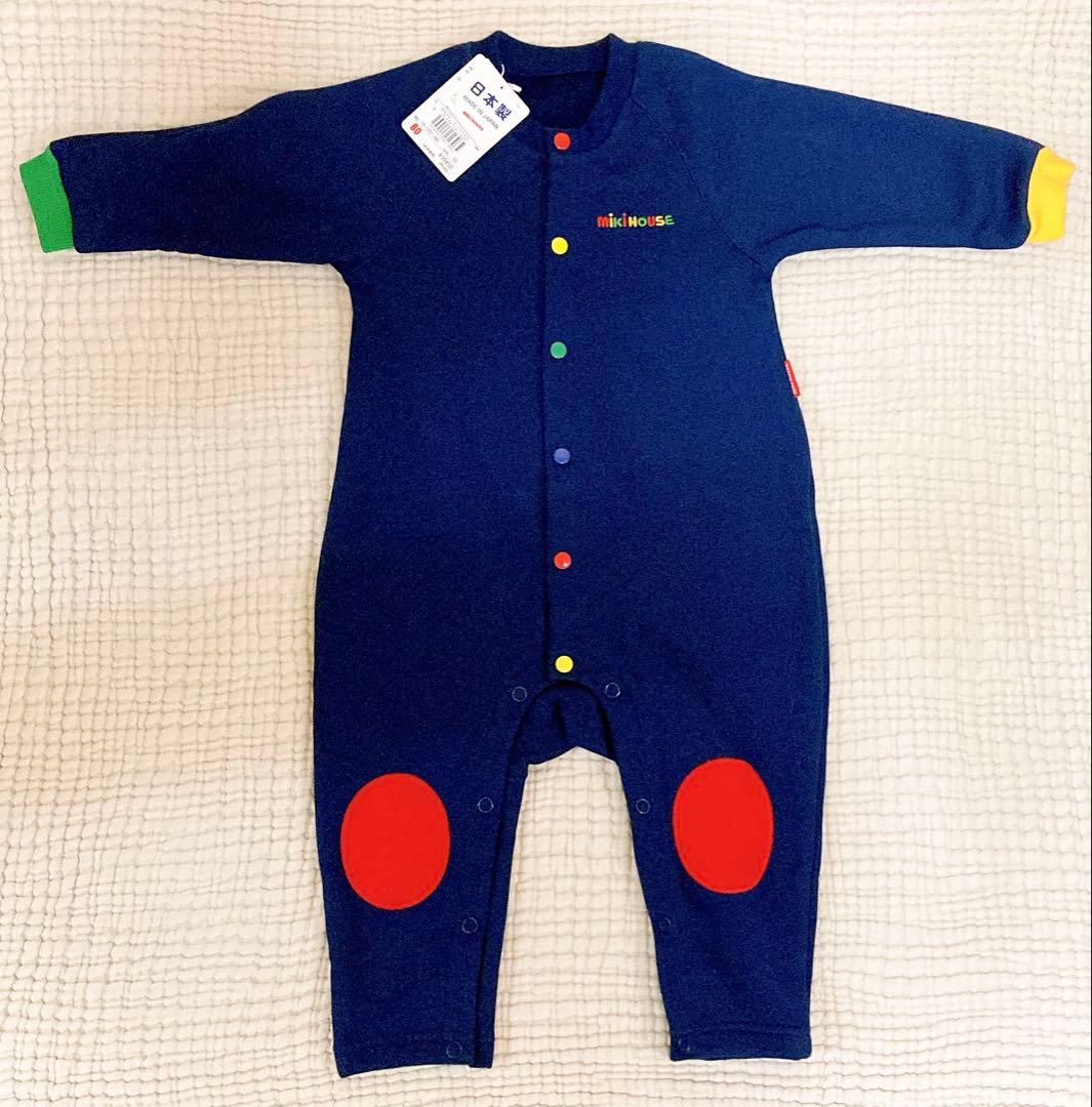 新品　未使用　ミキハウス　バックロゴ　ロンパース　80 タグ付き