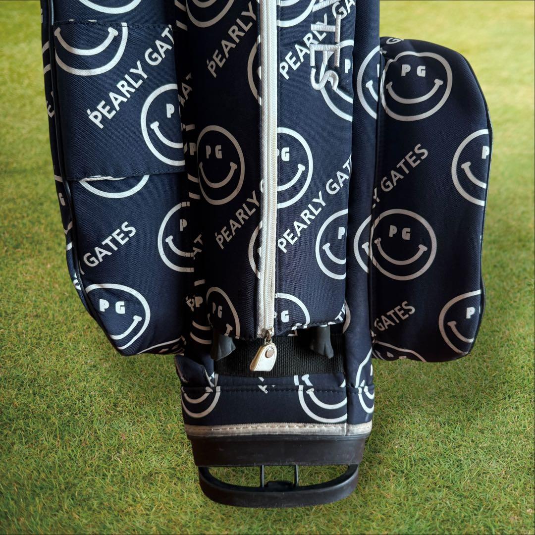 パーリーゲイツ　キャディバッグ　総柄　スタンド式　軽量　ネイビー　紺