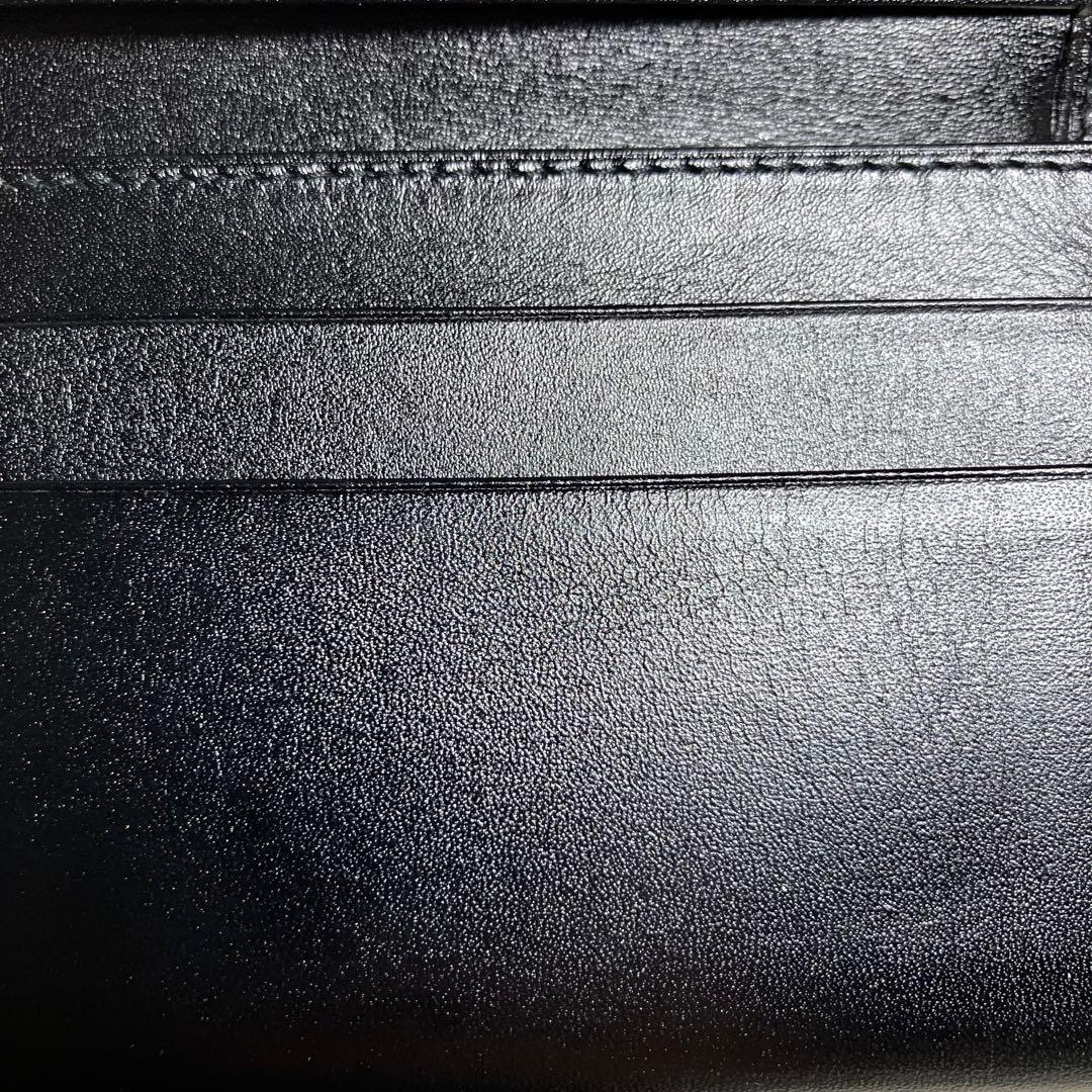 【未使用保管】 カルティエ 名刺入れ レザーブラック ゴールドロゴ