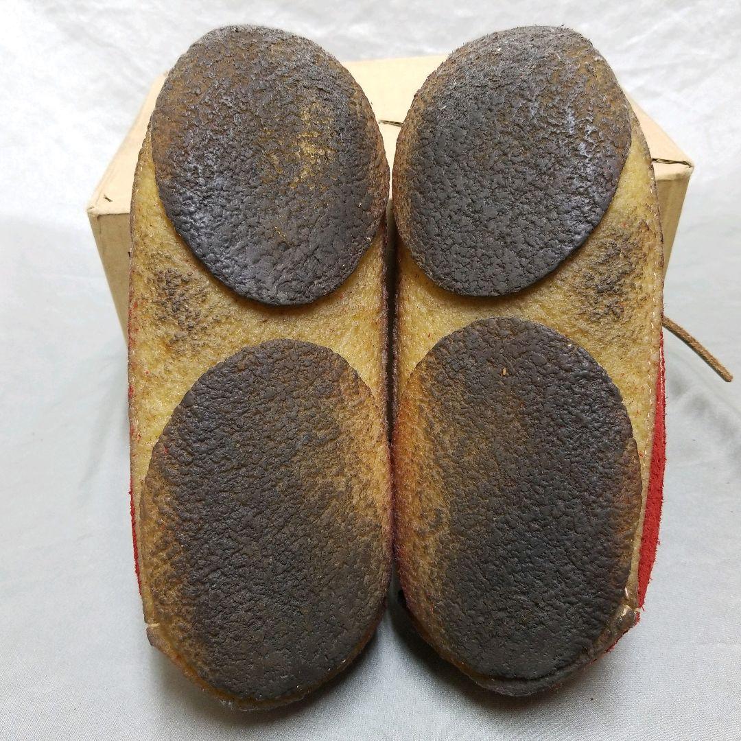 秋冬 ユケテン モカシン クレープソール シューズ 赤 YUKETEN 24