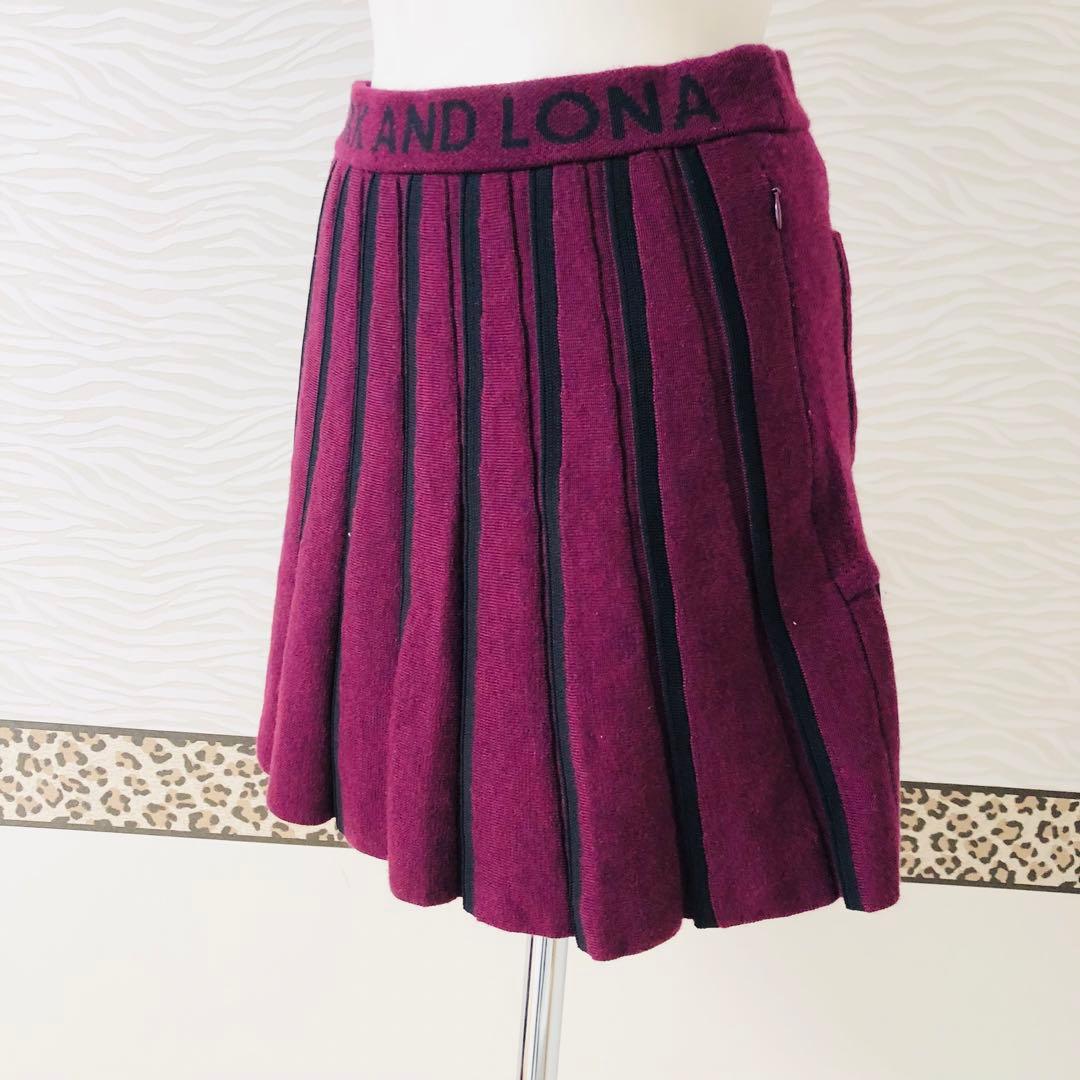 MARK AND LONA マークアンドロナ　ゴルフスカート　ニットスカート