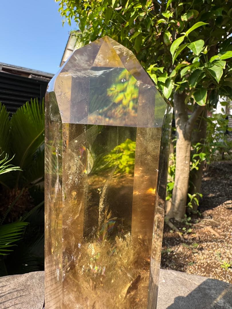 天然シトリン 六角柱