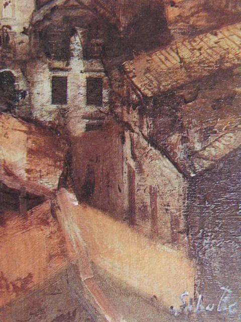 斉藤三郎、ドブロブニクの港町、希少画な集画、状態良好、新品高級額・額装付