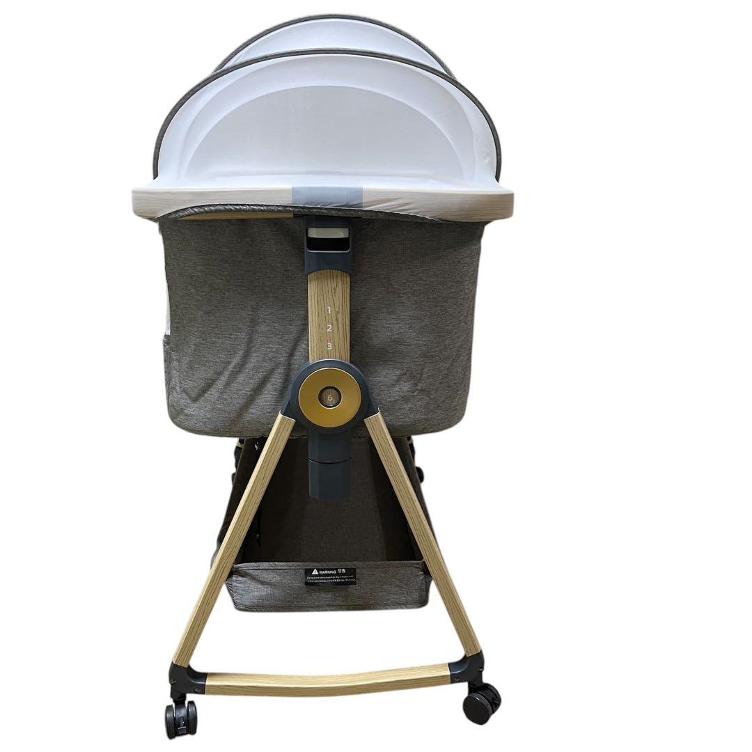 HZDMJ ベビーベット グレー 蚊帳付き 袋付き