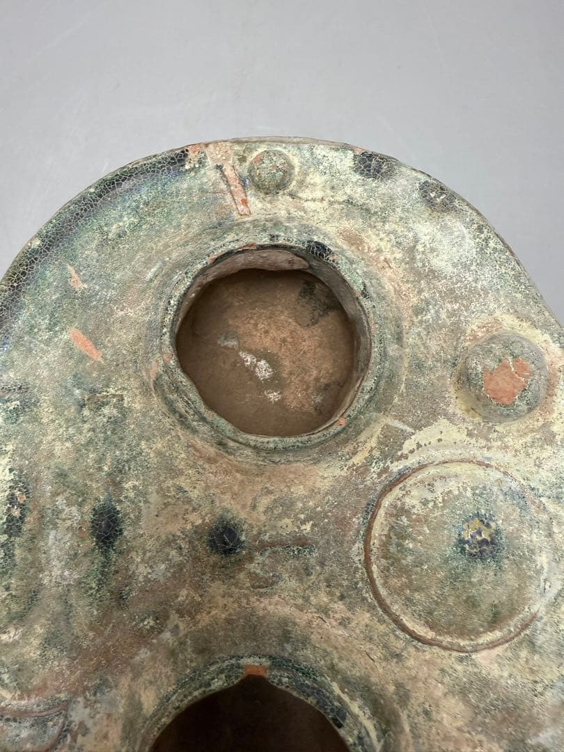 DT666 中国美術 漢緑釉 竈門 台所 置物 古陶磁