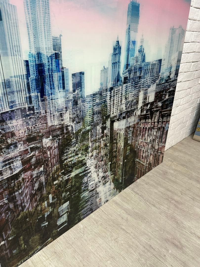 【東京都23区配送無料】定価8万円 ガラスアート 絵　ポスター　飾り　160cm