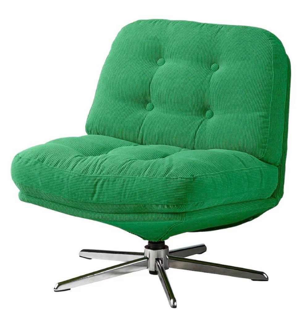 新品未開封　イケア　DYVLINGE 一人掛け回転パーソナルチェア グリーン