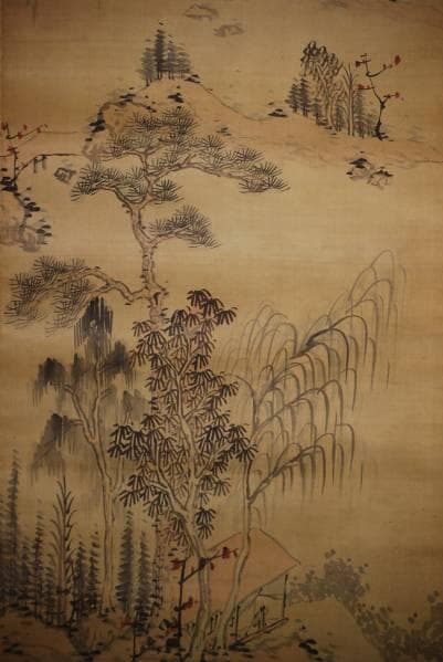 真作/中西耕石/山水幽居図/布袋屋掛軸HB-812