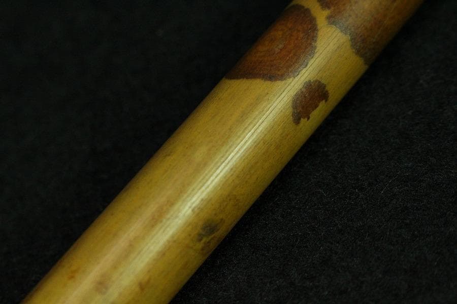 古美術 斑竹 鶴天 根付 提げ物 時代物(K-BB488)