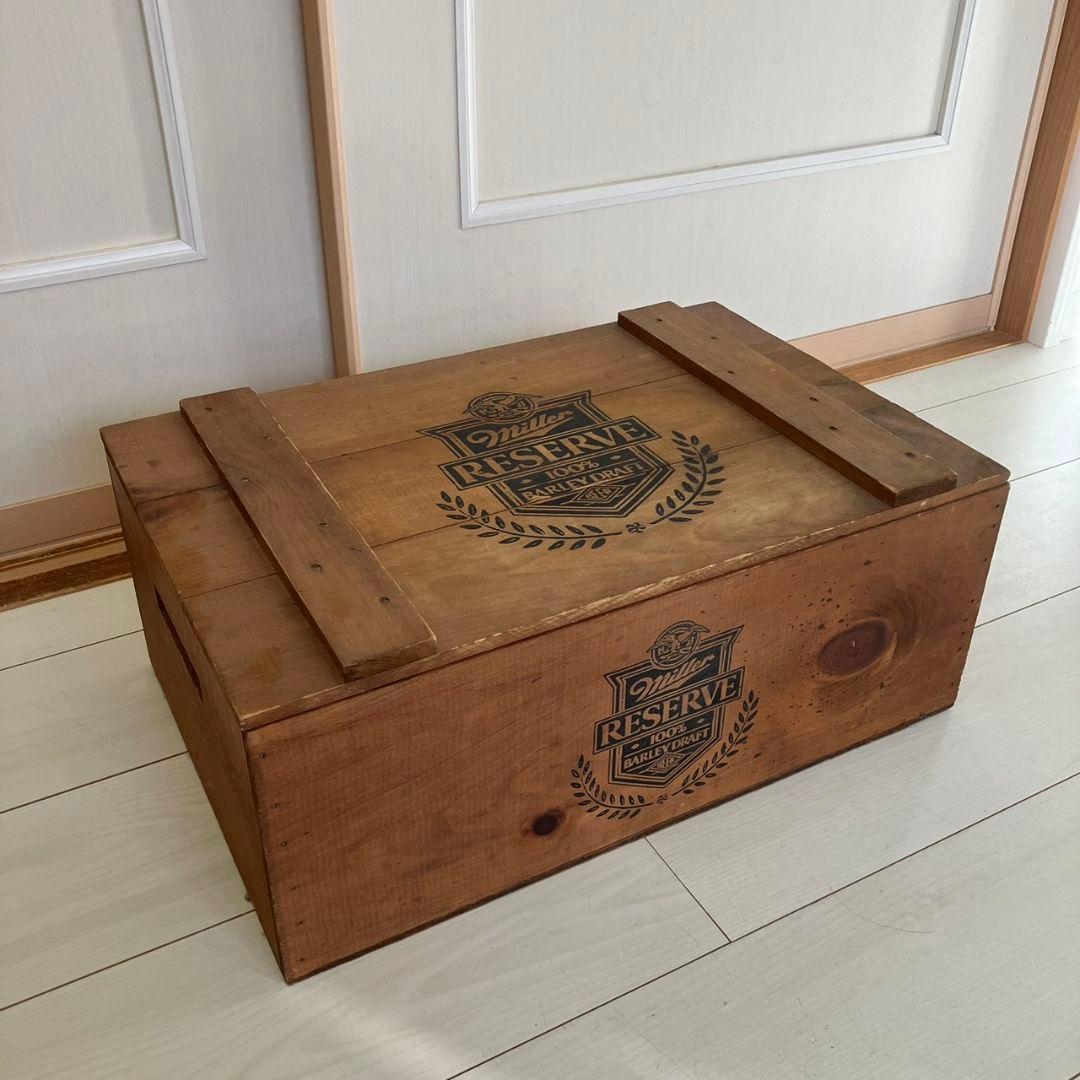 Miller ミラービール ヴィンテージ ウッドボックス キャンプコンテナ　木箱