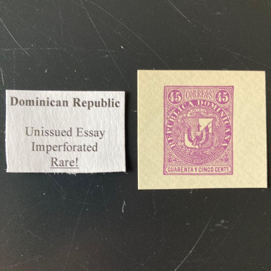 世界の不発行切手 ドミニカ共和国 1880 未発行エッセイ45c 紫