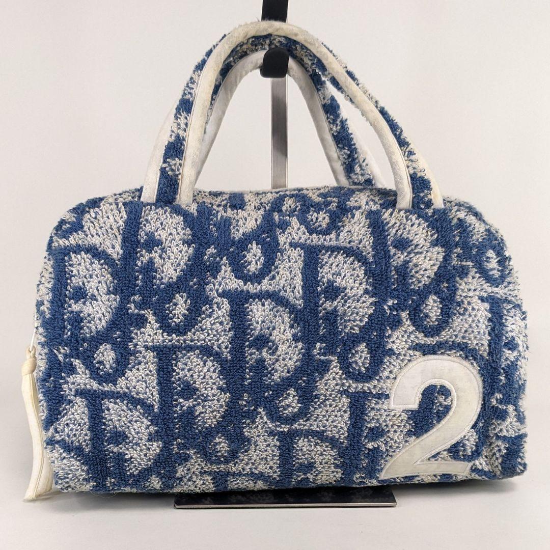 Dior クリスチャンディオール トロッター ハンドバッグ ミニバッグ パイル地