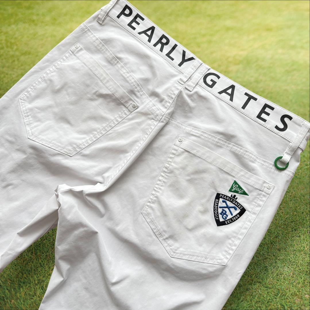 人気デザイン　パーリーゲイツ　パンツ　白　L〜XL相当 ホワイト　美品　ゴルフ