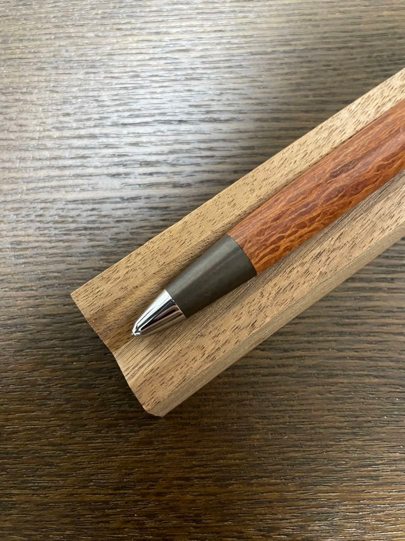 野原工芸 斑紋黒染色 シーオーク SANZ銀クリップ 固定式口金付属 シャーペン