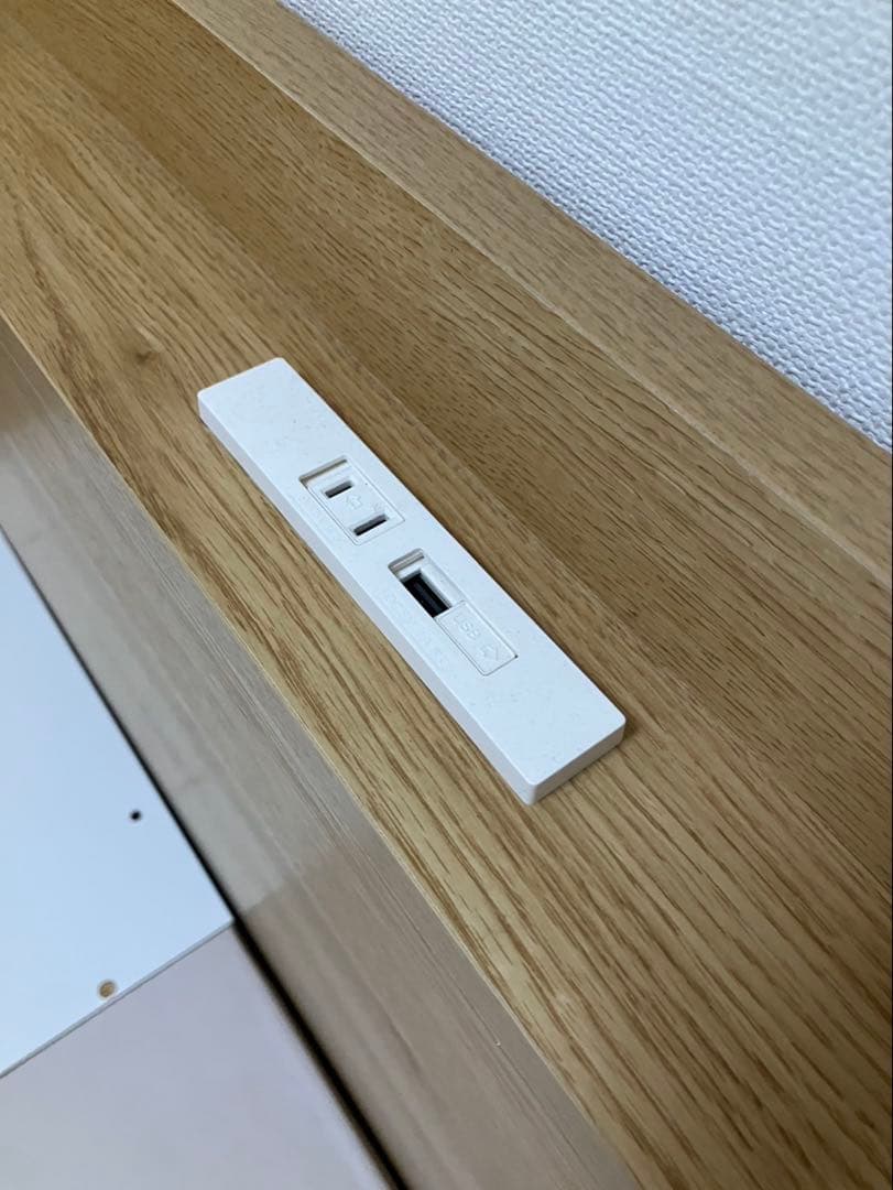 【東京都北区で引取可能な方】ダブルベッドフレーム　ニトリ 収納コンセント付き