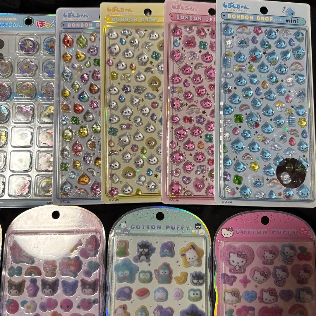 しずくちゃん　ボンボンドロップシール　 ほっぺちゃん　おはじきシール　サンリオ
