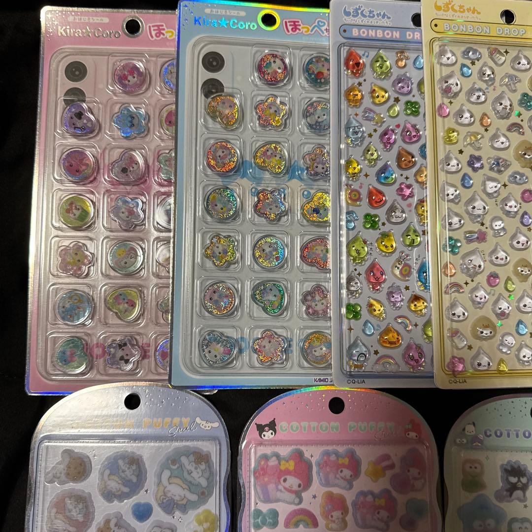 しずくちゃん　ボンボンドロップシール　 ほっぺちゃん　おはじきシール　サンリオ