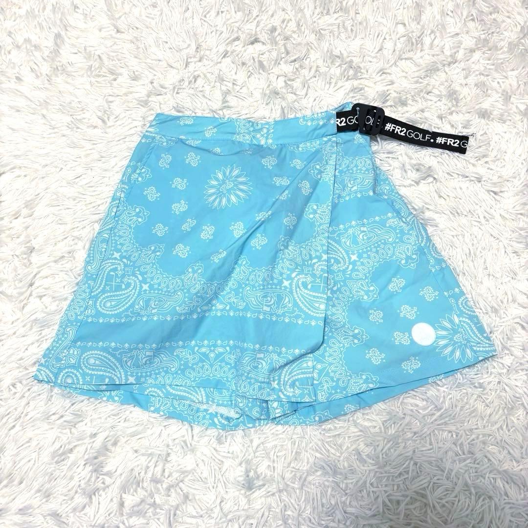 最新 FR2ゴルフ ペイズリー バンダナ うさぎ ショートパンツ 水色