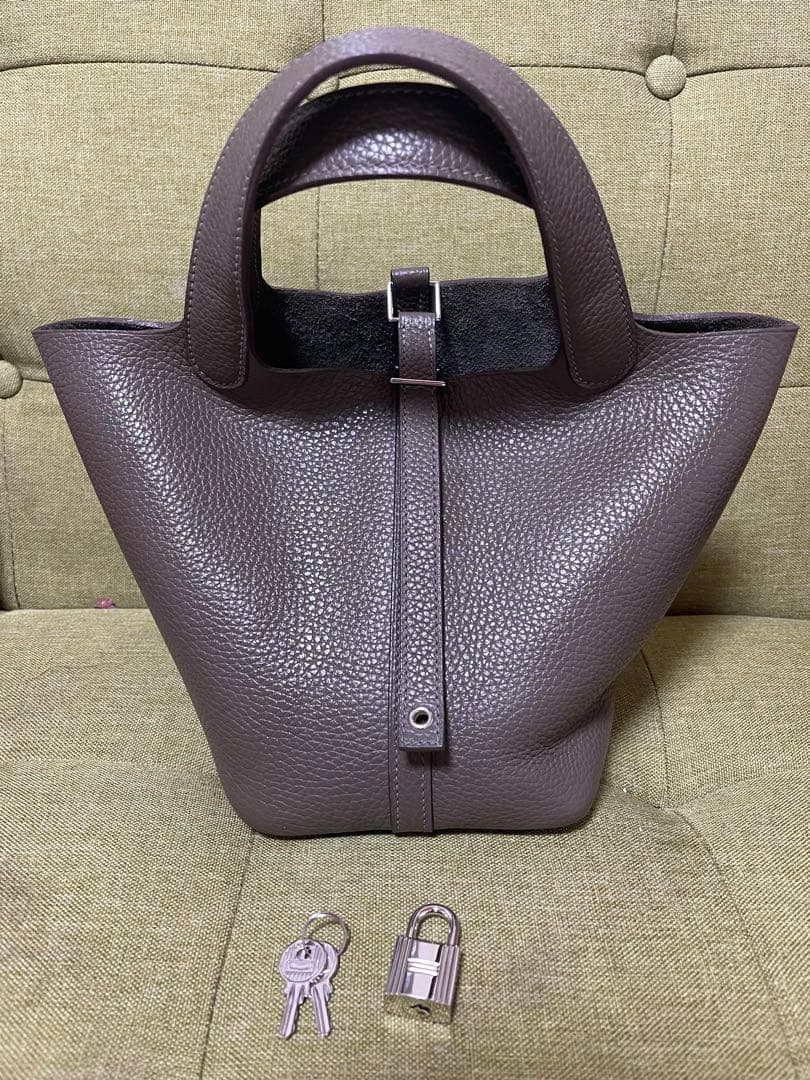 専用　本革ハンドバッグ　キューブバッグ　バケツ型バッグPM手縫い