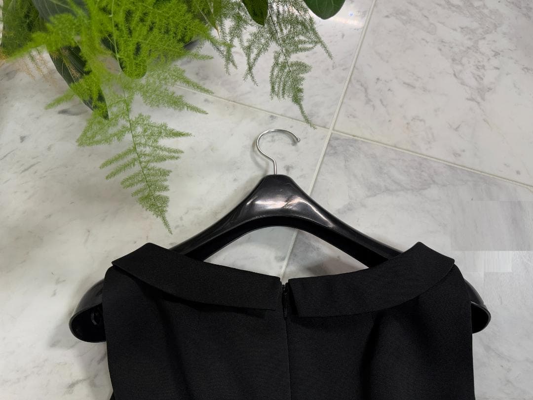 りん★Rene/ルネ ノースリーブ ワンピース ブラック ポリエステル34