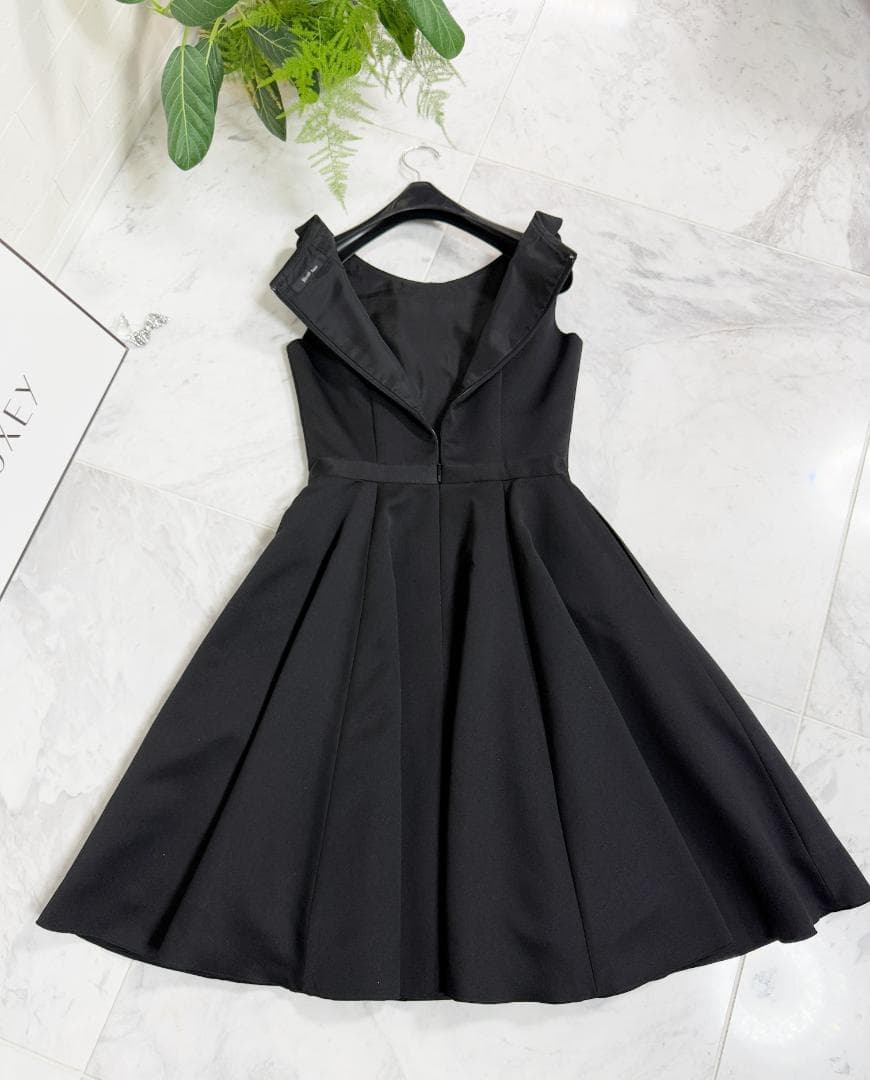 りん★Rene/ルネ ノースリーブ ワンピース ブラック ポリエステル34