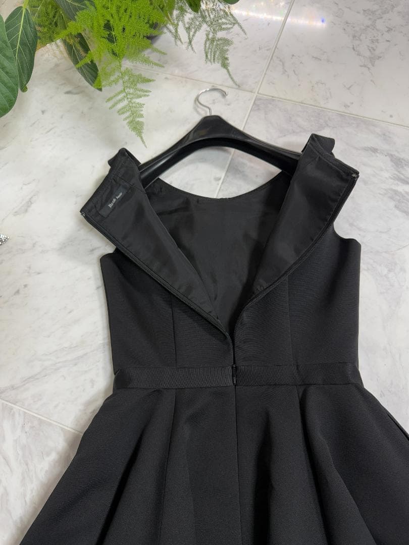 りん★Rene/ルネ ノースリーブ ワンピース ブラック ポリエステル34