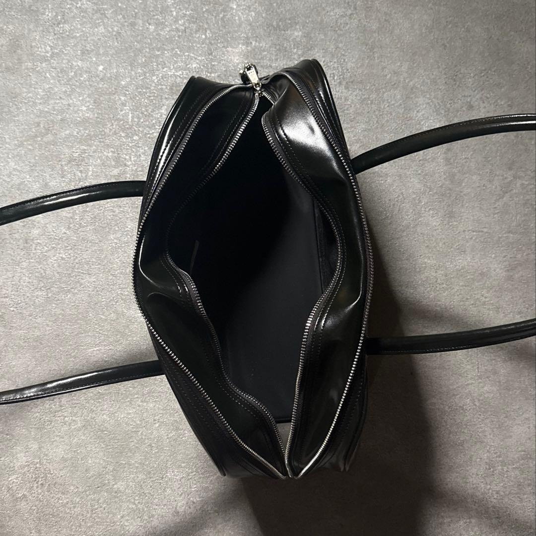 COMME des GARÇONS ハンドバッグ ボストンバッグ ブラック 牛革