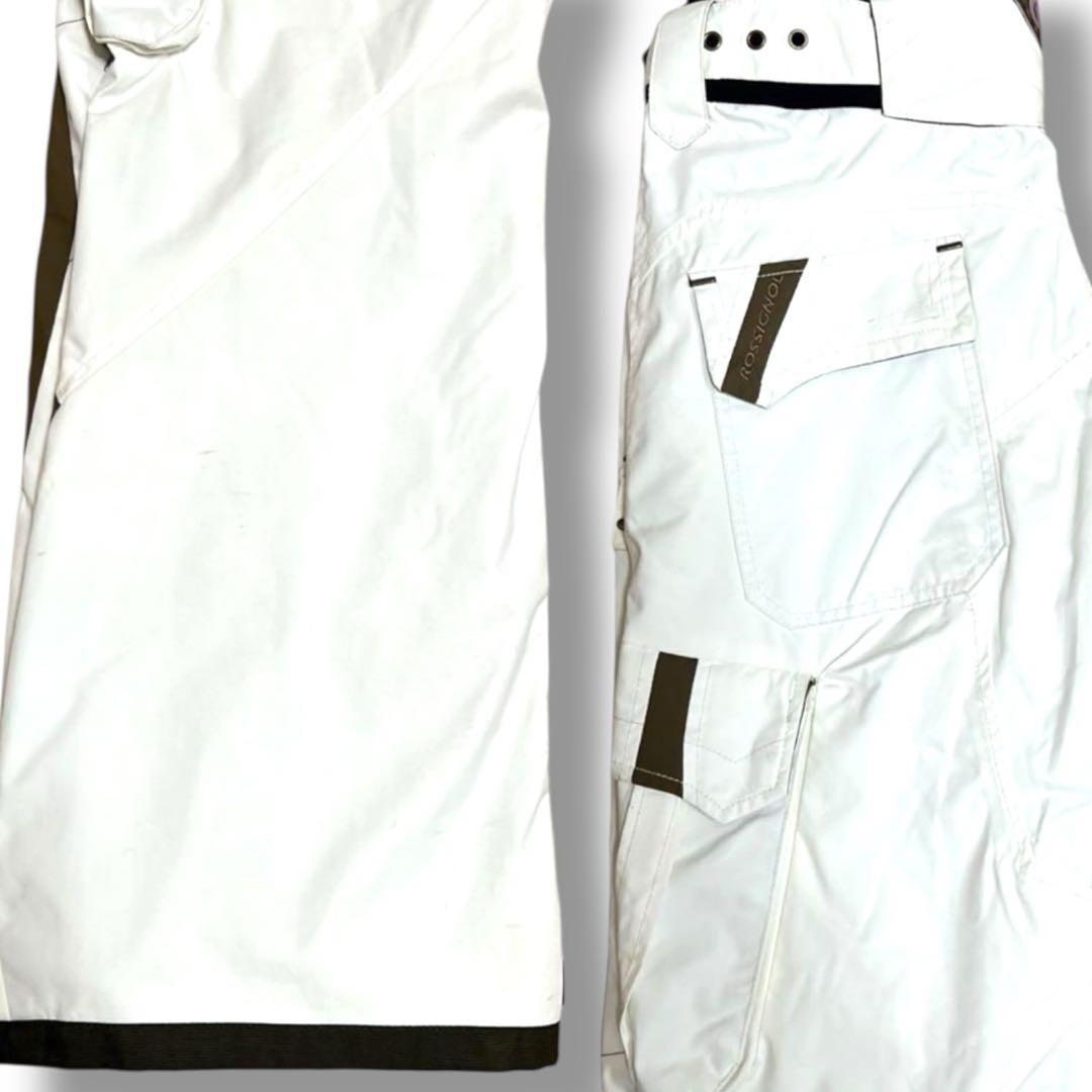 超希少 ロシニョール スキー スノボパンツ S 白 高級多機能 美品 上質