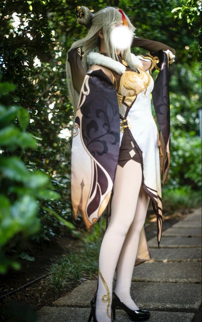 【値下げ】原神 凝光 コスプレ衣装 三分妄想 Mサイズ ウィッグ付き