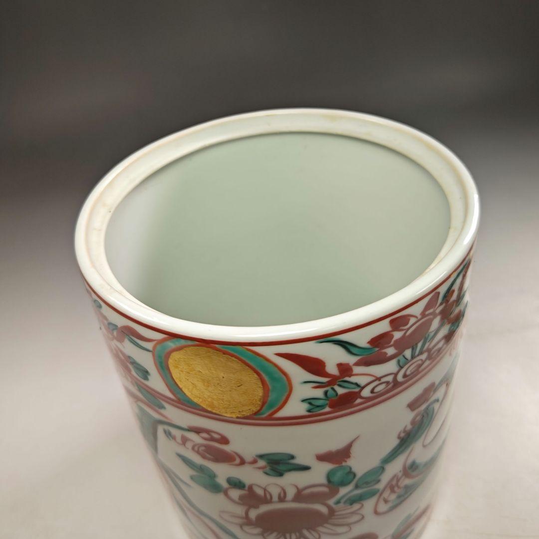 ウ230 水指『三代　西村徳泉造』『赤絵　水指　共箱』茶道具