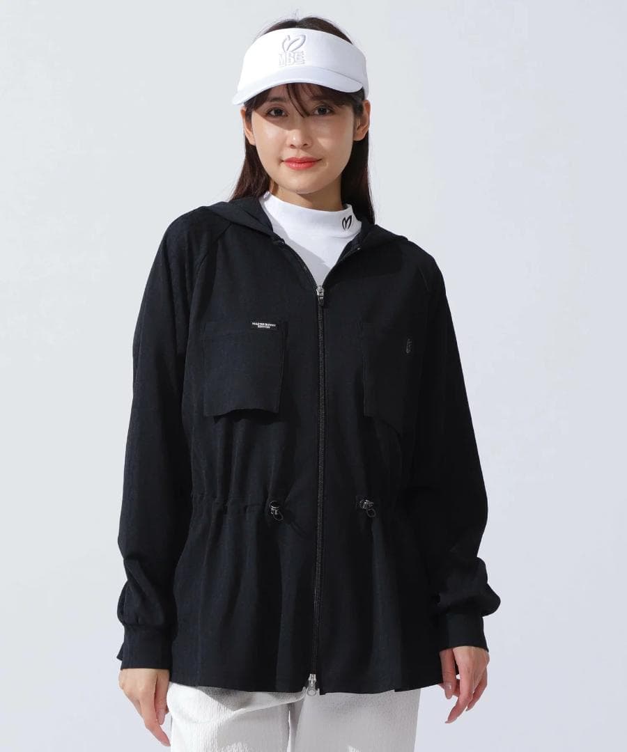 未使用 タグ付き メッシュ ダブルジップフーディジャケット 1 M ブラック