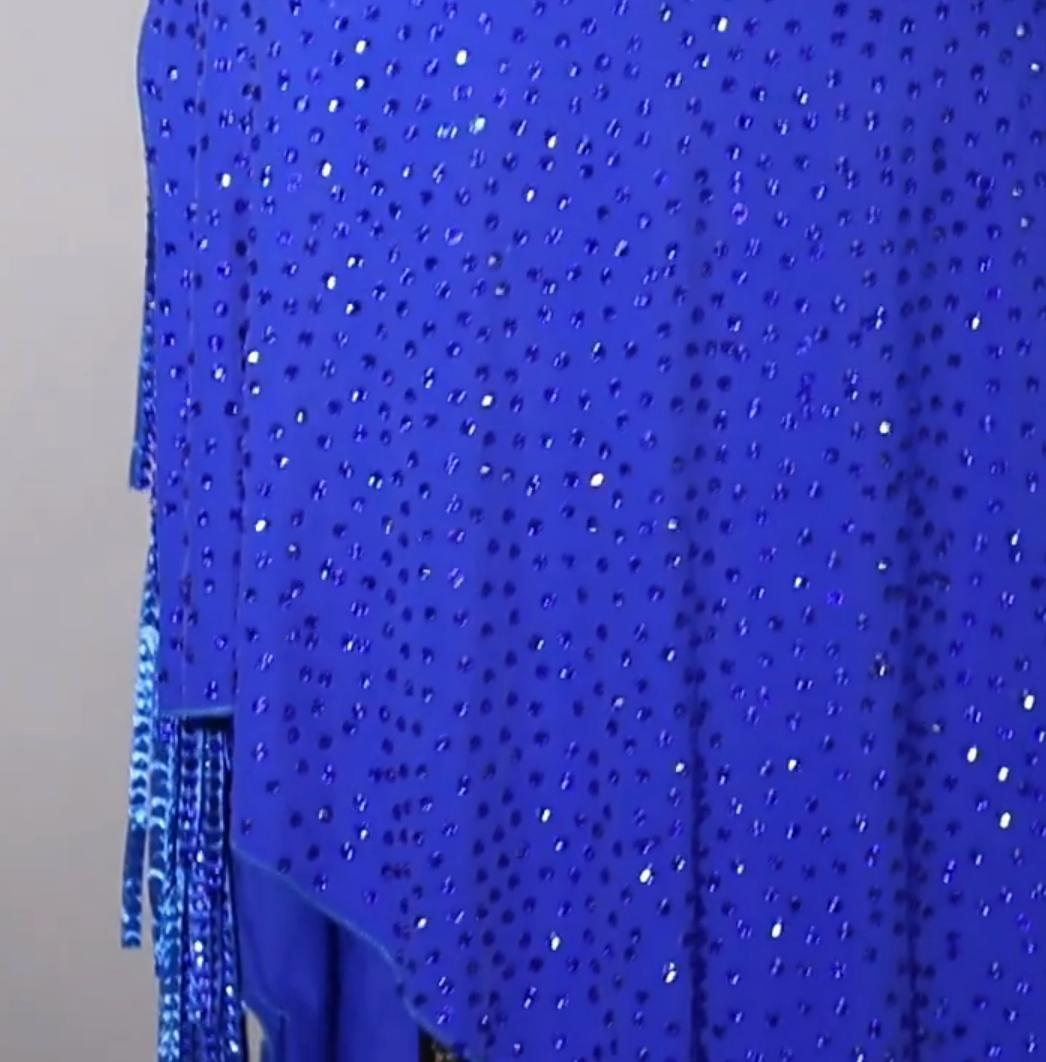 社交ダンス衣装 ラテンワンピースドレス 背中きれい オールストーンオーダーメイド