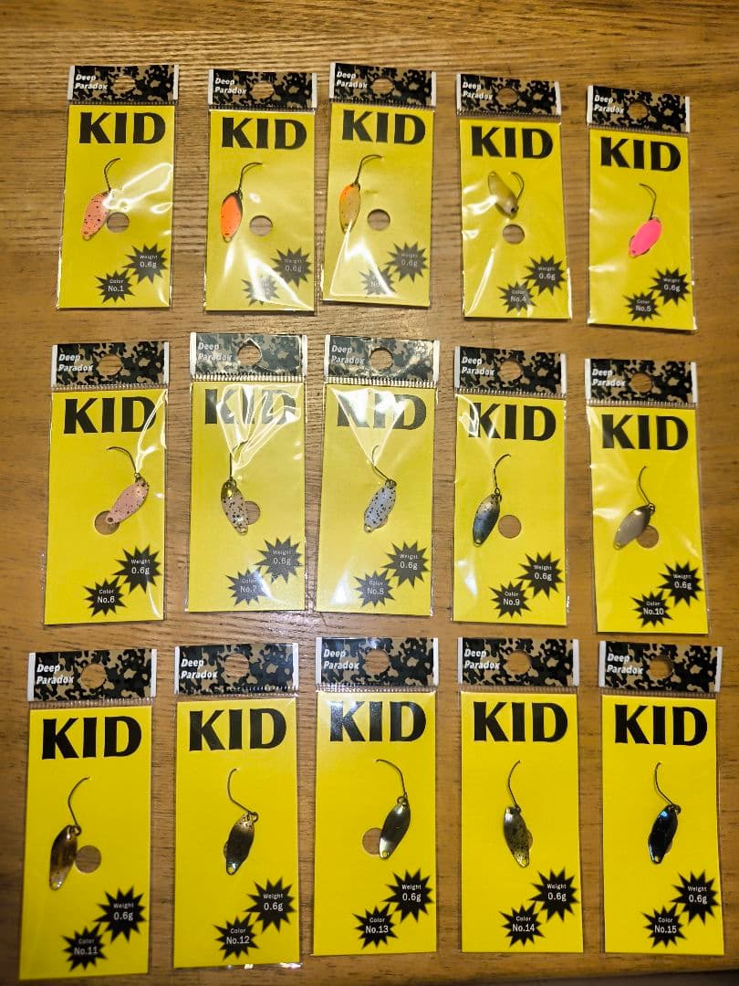 ディープパラドックス Deep Paradox KID 0.6g 全15色セット