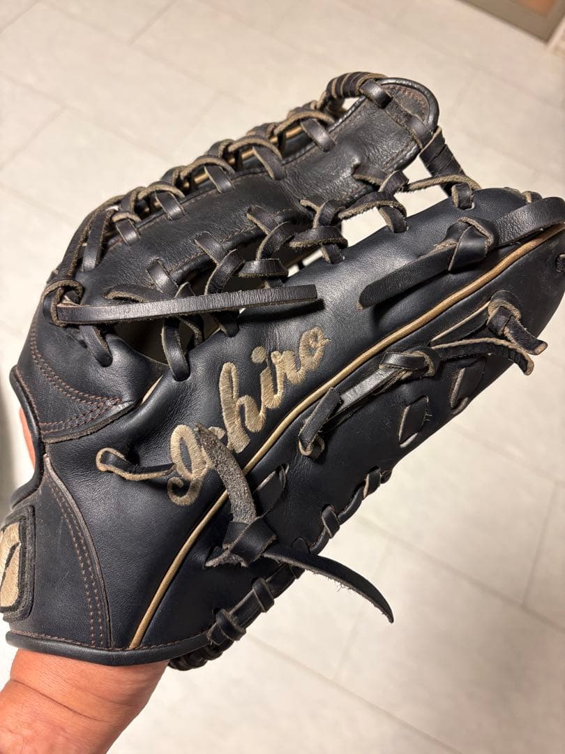 ミズノ　Mマーク　軟式グローブ　プラチナロゴ　イチローモデル