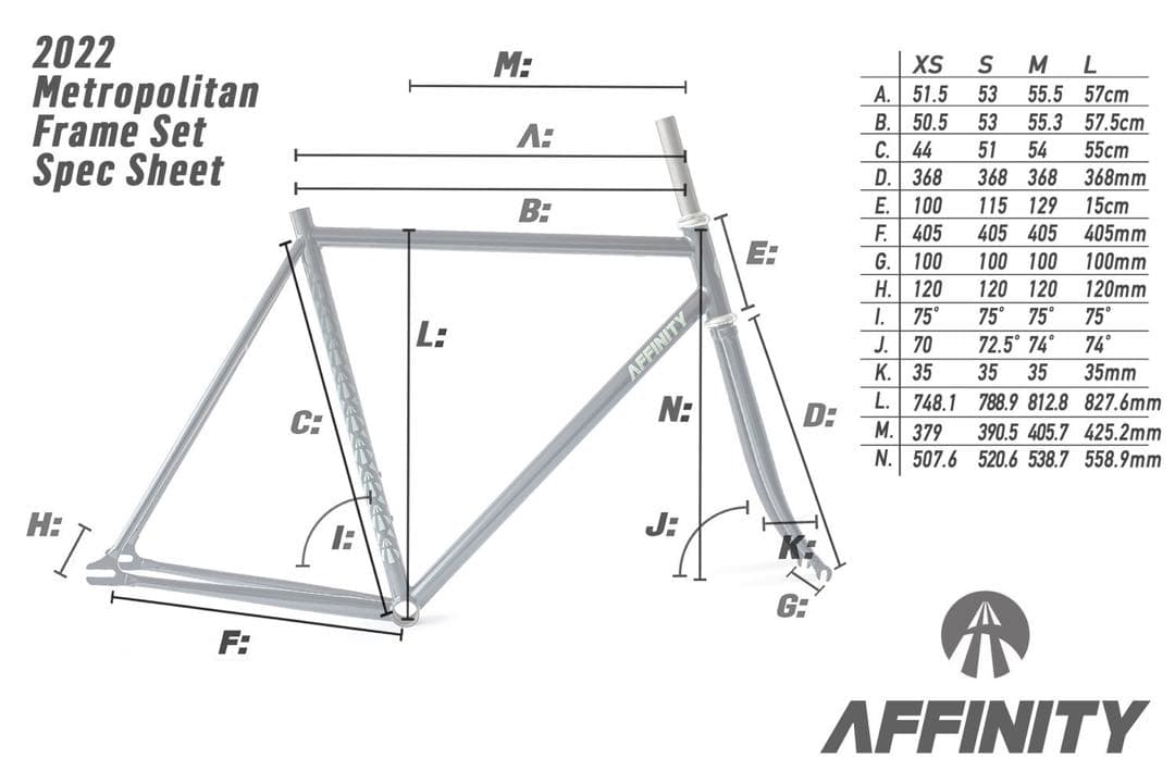 パーツ AFFINITY METROPOLITAN Track Frame