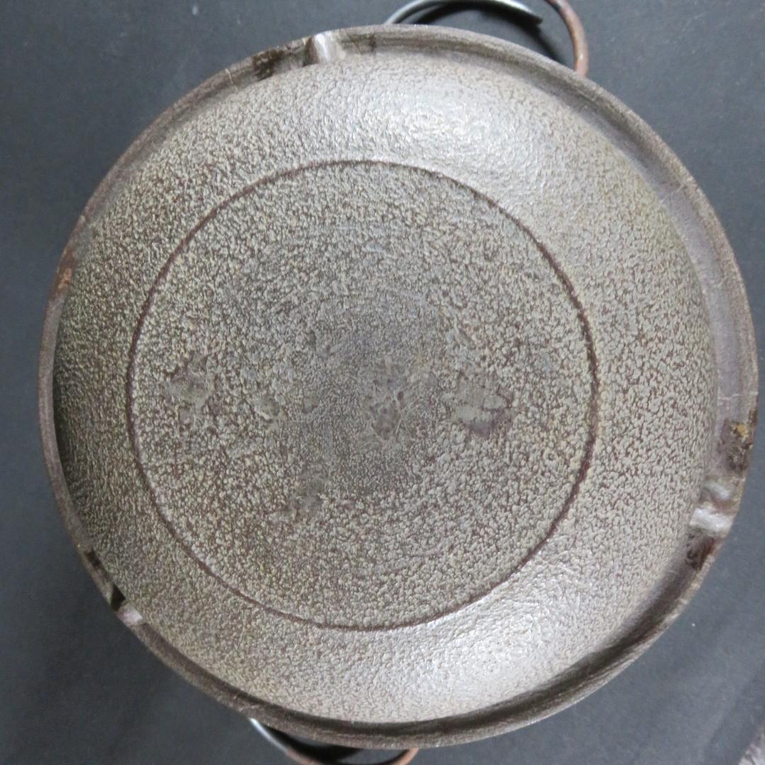 茶釜 唐銅 朝鮮風炉 高橋敬典 黒瀬宗康 人間国宝 在銘 木箱 共箱