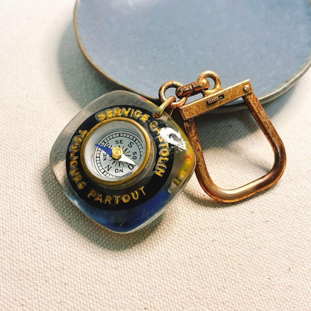 ブルボン キーホルダー Castolin コンパス フランス方位磁針 レイモン