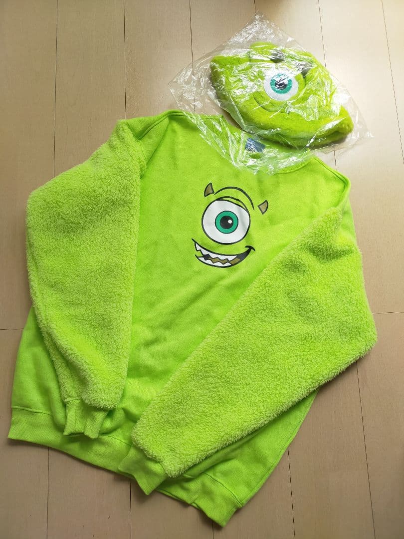 2点セット マイク バケハ トレーナー モンイン ボア グリーン ディズニー