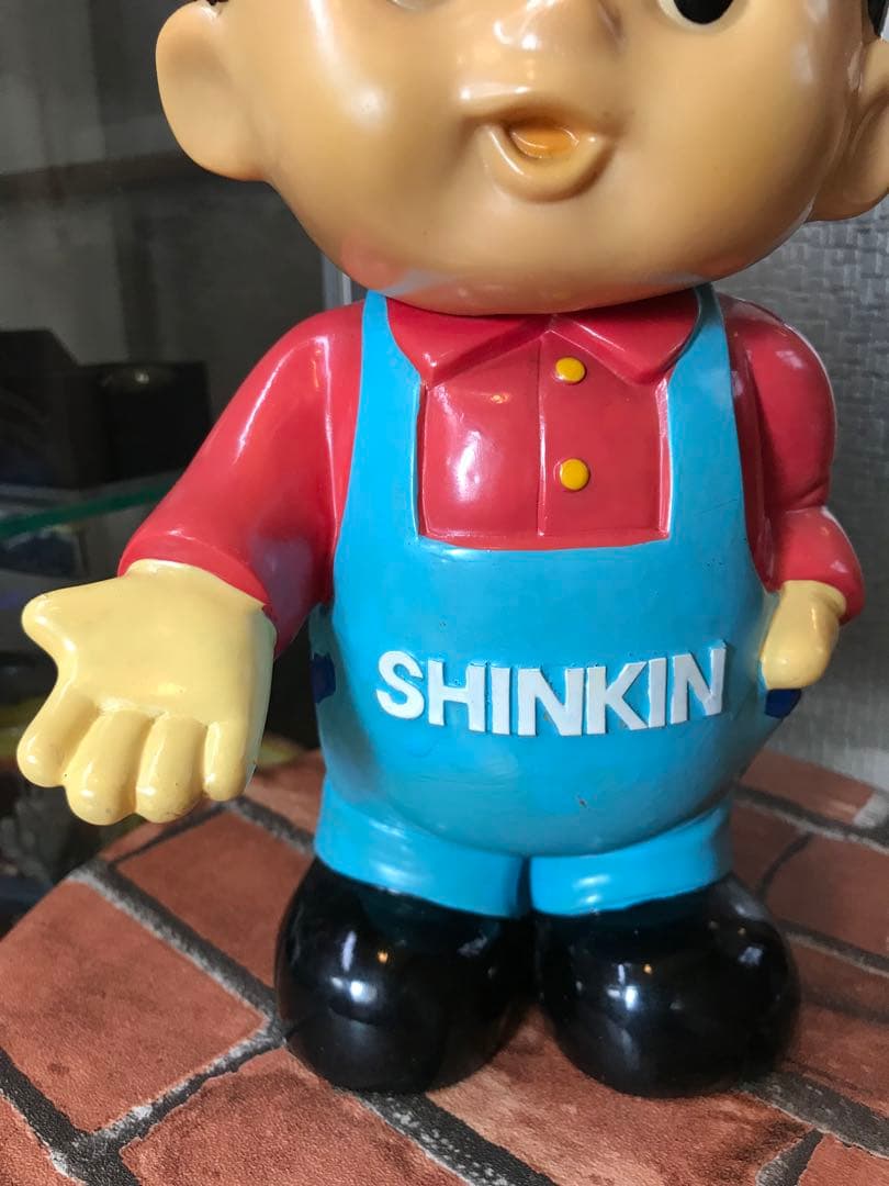 昭和 レトロ 信ちゃん カウンター ソフビ 置物 店頭用 信用金庫 レトロ雑貨