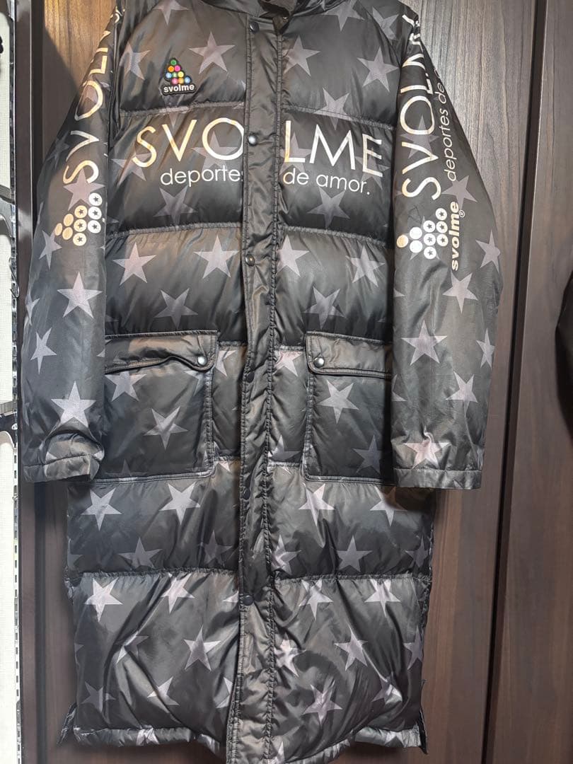 svolme 星柄 フード付きベンチコート L-XL