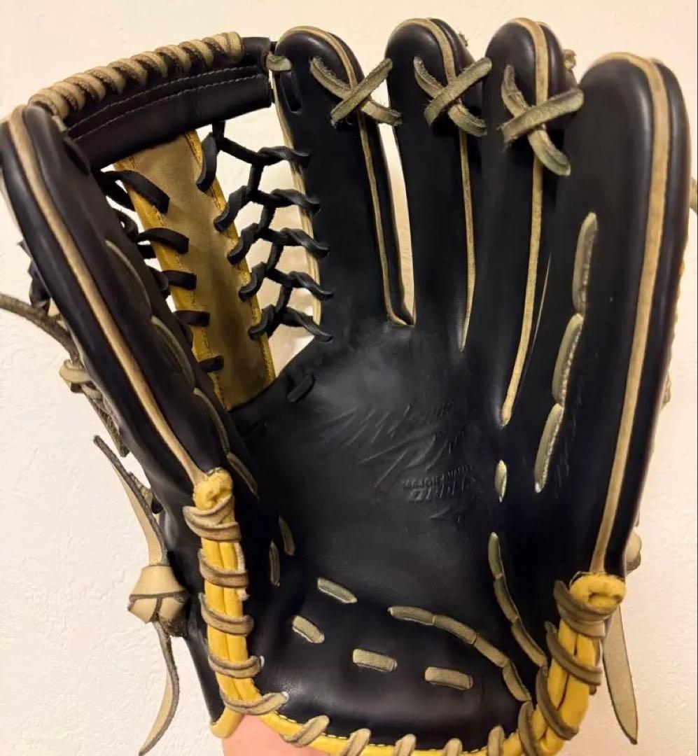 【中古/定価6万】ミズノプロ 外野手 西川型グラブ 黒ブロンド