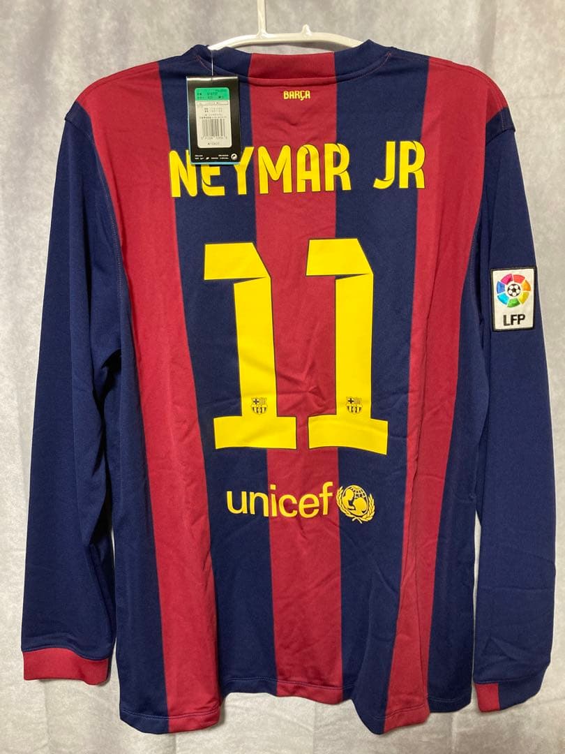 【正規品】ネイマール　バルセロナ　14/15ホームレプリカ長袖　三冠
