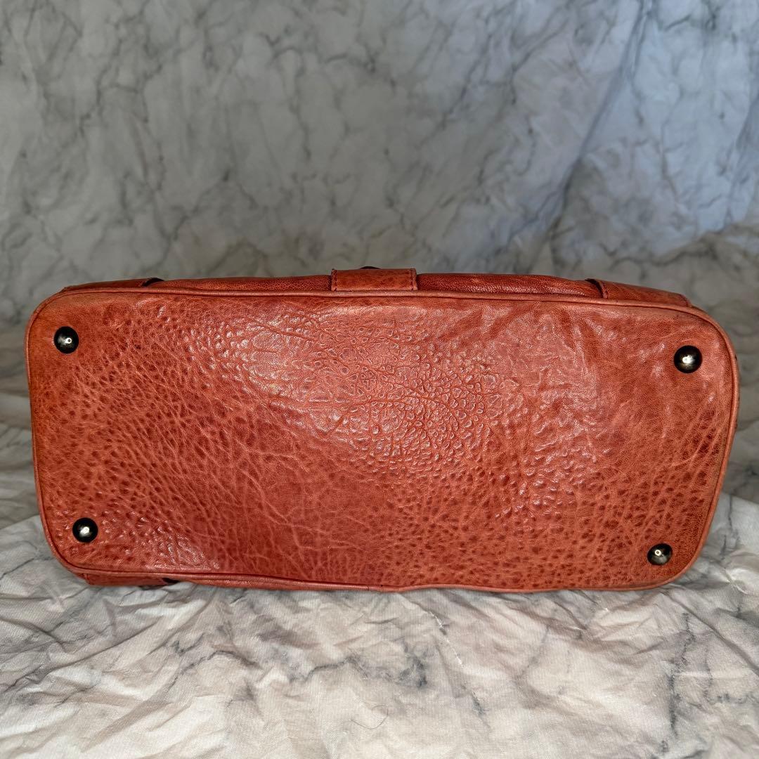 MIU MIU ミュウミュウ シープスキン レザー ブラウン バッグ フラップ付